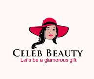 beauty logo with face of girl in red hat