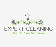 laundry cleaning logo with line art and leaves