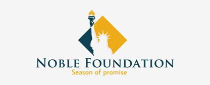 Foundation logo with statue of liberty in rhombus 