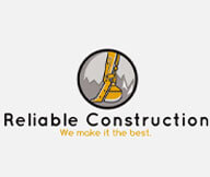 construction company logo with illustration of machine working in a circle