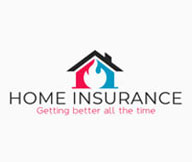 insurance logo with flame inside house 