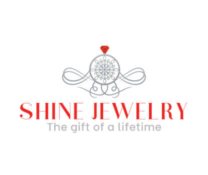 jewelry logo with motif in ring with curved lines