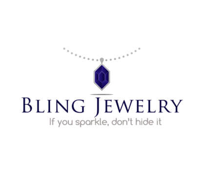 jewelry logo design with pendant and chain 
