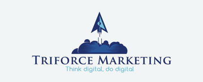 marketing logo design with arrow and smoke