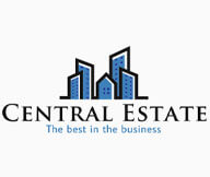 property logo with abstract buildings 