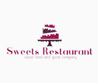 eatery logo with three cake slices on stand