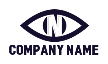 letter n incorporated with eye